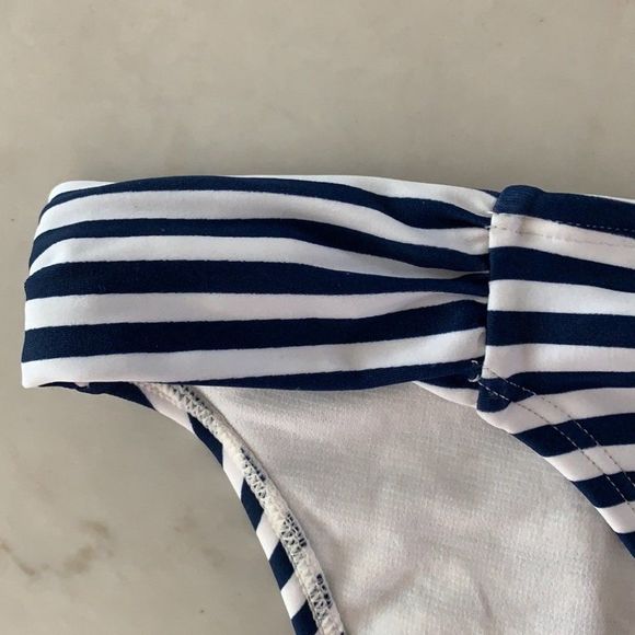 🌈 3/$20 Nautical blue & white stripe bikini bottoms⚓️ - Picture 5 of 7